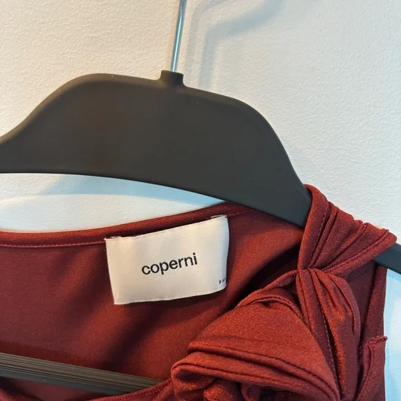 Coperni Flower Asymmetric Maroon Top XS - Picture 8 of 9